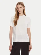 Koszulki i topy damskie - Calvin Klein T-Shirt LV044B206G Biały Regular Fit - miniaturka - grafika 1
