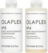 Zestawy kosmetyków damskich - Olaplex Bond Maintenance | Zestaw No 4 szampon odbudowujący 250ml + No 5 odżywka odbudowująca do włosów 250ml - miniaturka - grafika 1