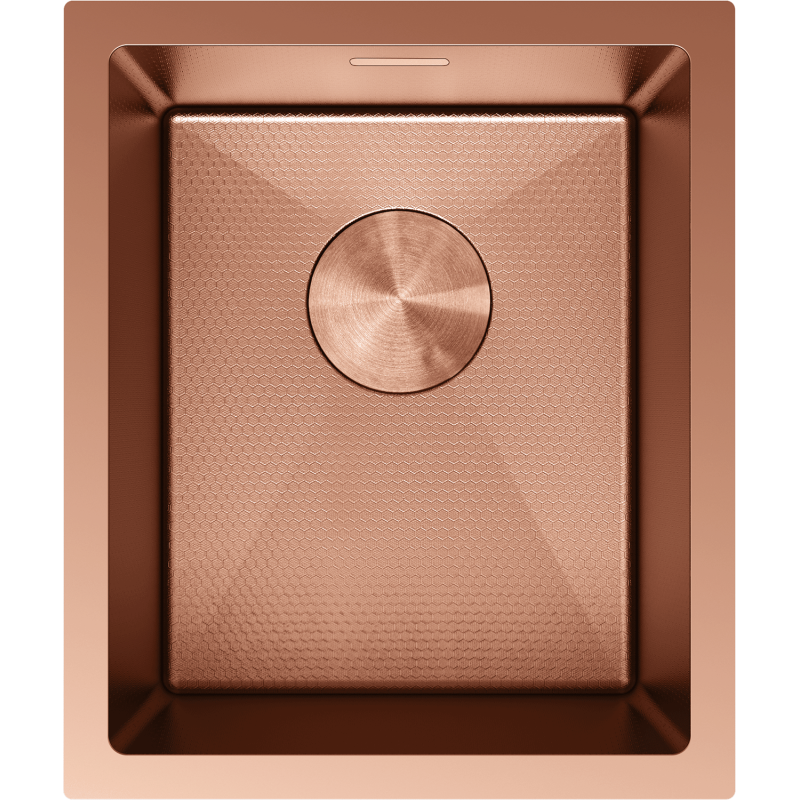 Mexen Trixo zlewozmywak stalowy 1-komorowy 370 x 440 mm, miedź HC - 6412371000-65HC