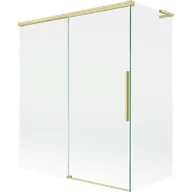 Parawany nawannowe - Mexen Rox L parawan nawannowy 2-skrzydłowy rozsuwany 140 + 70 x 150 cm, transparent, złoty szczotkowany - 8C9L-140-070-55-00 - miniaturka - grafika 1