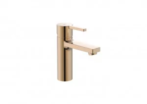 Roca A5A3A96RG0 NAIA ROSE GOLD bateria umywalkowa Cold Start bez korka - Baterie umywalkowe - miniaturka - grafika 1