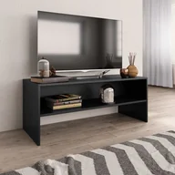 Szafki RTV - vidaXL Szafka pod TV, czarna, 100 x 40 x 40 cm, płyta wiórowa - miniaturka - grafika 1