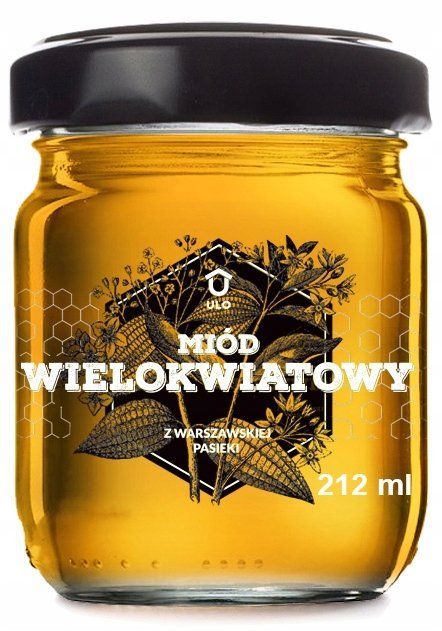 Miód wielokwiatowy ŚWIEŻY 2025 (212 ml) ULO PASIEKI WARSZAWSKIE