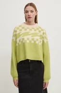 Swetry damskie - Billabong sweter Palm Forever damski kolor zielony  EBJSW00123 - miniaturka - grafika 1