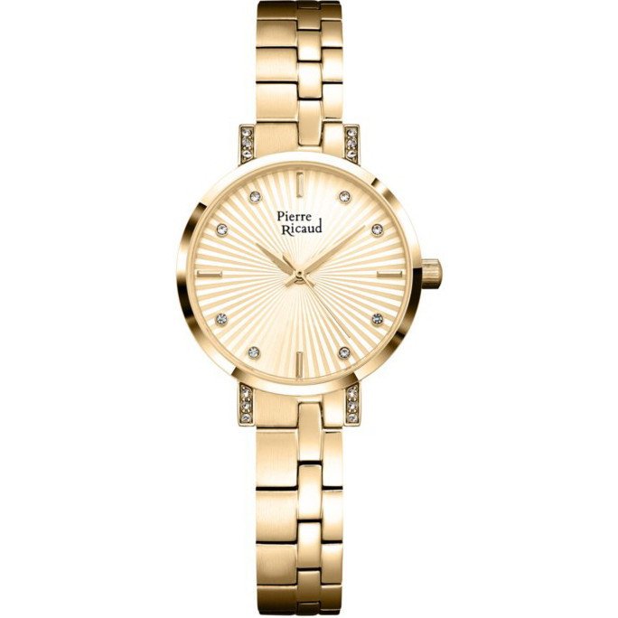 Zegarek Damski Pierre Ricaud P21017.1191QZ CYRKONIE złoty