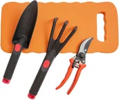 Pozostałe narzędzia ogrodowe - Aptel Zestaw Narzędzi Ogrodowych 4 Części Łopatka Pazurki Sekator Mata Piankowa - miniaturka - grafika 1