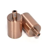 Oprawy, klosze i abażury - Miedziana oprawka metalowa E27 w kolorze szczotkowanej miedzi z blokadą przewodu w kolorze oprawki Kolorowe Kable - miniaturka - grafika 1