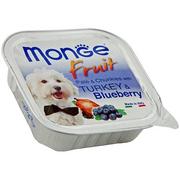 Mokra karma dla psów - Monge Fruit Dog Pasztet dla psa z indykiem i borówką 100g - miniaturka - grafika 1