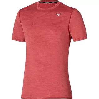 Koszulki męskie - Mizuno Koszulka męska Impulse Core, Czerwony mineralny, XL - grafika 1