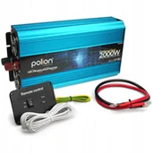 Przetwornice samochodowe - Przetwornica samochodowa 12V/230V 2000W czysty sinus, pilot, LCD - miniaturka - grafika 1