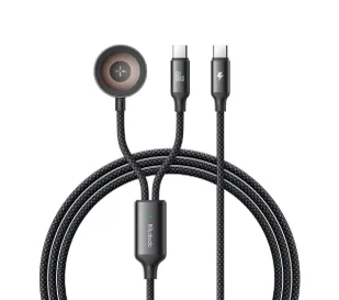 Mcdodo 2w1 CA-2200 USB-C + ładowarka Apple Watch 60W 1,2m Czarny - Akcesoria do zegarków - miniaturka - grafika 1