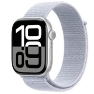 Smartwatch - Apple Watch 10 GPS 46mm z aluminium srebrnym opaską sportową Błękitny Obłok - miniaturka - grafika 1