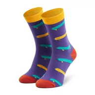 Skarpetki damskie - Skarpety Stopki Unisex DOTS SOCKS - DTS-SX-452-F Fioletowy - miniaturka - grafika 1