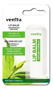 Venita Balsam do ust Olejek z drzewa herbacianego i olej kokosowy - Lip Balm Tea Tree Oil + Coconut Oil Balsam do ust Olejek z drzewa herbacianego i olej kokosowy - Lip Balm Tea Tree Oil + Coconut Oil - Farby do włosów i szampony koloryzujące - miniaturka - grafika 1