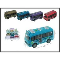 Samochody i pojazdy dla dzieci - Autobus z napędem 4-kolory Hipo - miniaturka - grafika 1