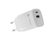 Ładowarki do telefonów - Natec Ribera GaN 30W USB-A USB-C biała - miniaturka - grafika 1