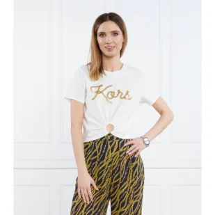 Michael Kors T-shirt KORS LOGO | Regular Fit - Koszulki i topy damskie - miniaturka - grafika 1