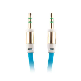 Forever MOBILE Kabel przewód adapter audio jack 3,5mm - jack 3,5mm 1m (niebieski) T_0009897 - Akcesoria do tabletów i e-booków - miniaturka - grafika 1