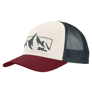 Czapka z daszkiem Jack Wolfskin BRAND CAP MOUNTAIN cotton white - ONE SIZE - Czapki męskie - miniaturka - grafika 1