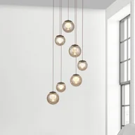 Lampy sufitowe - PURE Lampa wisząca Popup, możliwość ściemniania, brązowy / mosiężny, salon / jadalnia, aluminium - miniaturka - grafika 1