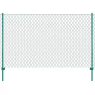 Ogrodzenia - Siatka ogrodzeniowa ze słupkami, stal, 25 x 2 m, zielony - miniaturka - grafika 1