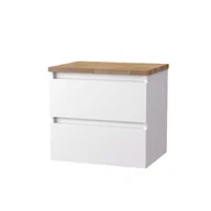 Szafki łazienkowe - Szafka łazienkowa pod blat Krofam Arco 60 cm biały połysk 149-0015 - miniaturka - grafika 1