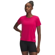 Koszulki i topy damskie - Damska Koszulka z krótkim rękawem UNDER ARMOUR UA LAUNCH CAMO SHORTSLEEVE 1386337-681 – Bordowy - miniaturka - grafika 1