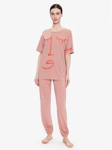 Triumph Piżama 10214839 Różowy Relaxed Fit - Piżamy damskie - miniaturka - grafika 1