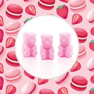 Zapachy do domu - Ted & Friends sojowe woski zapachowe misie 50 g - Strawberry Macaron - miniaturka - grafika 1