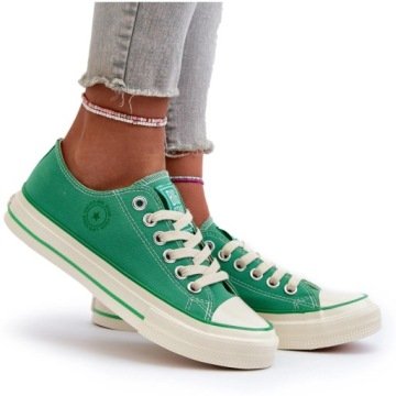 Trampki Damskie Niskie Klasyczne Modne Big Star NN274268 Zielone 40