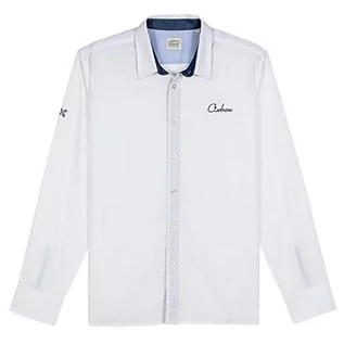 Koszule męskie - OxbOw P0caviro Koszula męska, biały, L - grafika 1