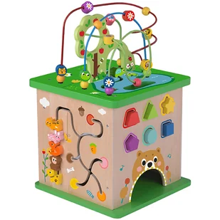 TOOKY TOY Kostka Edukacyjna Sorter Labirynt Przeplatanka Zwierzątka - Sortery dla dzieci - miniaturka - grafika 3