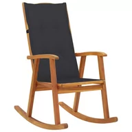 Fotele - Fotel bujany z poduszkami, lite drewno akacjowe - miniaturka - grafika 1