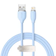 Kable USB - Baseus kabel, przewód USB Lightning 2,4A długość 1,2 m Jelly Liquid Silica Gel niebieski CAGD000003 - miniaturka - grafika 1