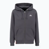 Bluzy męskie - Bluza męska Alpha Industries Basic Zip SL vintage grey - miniaturka - grafika 1