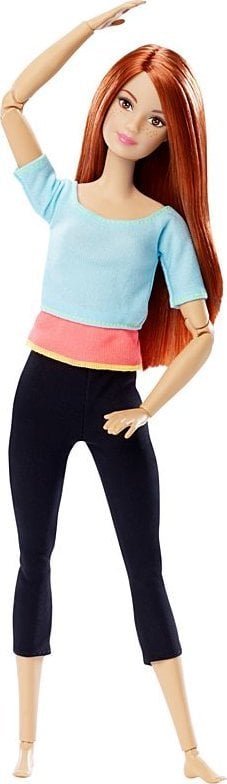 Lalka Barbie Barbie MATTEL BARBIE MADE TO MOVE RUDA - BŁĘKITNY TOP DPP74