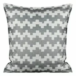 POSZEWKA DEKORACYJNA GEO stal-beż 45x45cm A019440 - Poszewki na poduszki - miniaturka - grafika 1