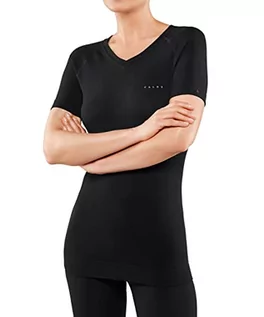 Koszulki i topy damskie - Falke Damski T-shirt Wool-tech Light T-shirt damski czarny czarny XL 33460 - grafika 1