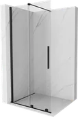 Ścianki i drzwi prysznicowe - Mexen Velar drzwi prysznicowe rozsuwane Walk-in 75 cm, transparent, czarne - 871-075-000-03-70 - miniaturka - grafika 1