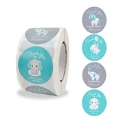 Scrapbooking - Naklejki Ozdobne 3,8Cm Słonik Thank You 20 Szt. - miniaturka - grafika 1