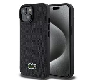 Lacoste LCHMP15SPVCK Hardcase Iconic Petit Pique MagSafe do iPhone 15 Czarny - Etui i futerały do telefonów - miniaturka - grafika 1