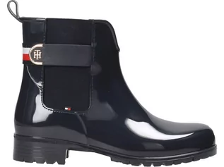 Kalosze damskie - Tommy Hilfiger Kalosze FW0FW05968 40 TOMMY Hardware Rainboot - grafika 1