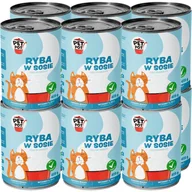 Mokra karma dla kotów - PetPot Karma mokra dla dorosłego kota Ryba w sosie 12x415g - miniaturka - grafika 1