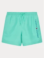 Spodenki damskie - Tommy Hilfiger Szorty kąpielowe UB0UB00487 Zielony Regular Fit - miniaturka - grafika 1