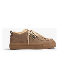 Unisa Skórzane sneakersy "Feny" w kolorze jasnobrązowym - Trampki damskie - miniaturka - grafika 1