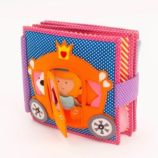 Książeczka Sensoryczna Duża, Quiet Book, Montessori - Księżniczka/ Jolly Designs - Zabawki sensoryczne - miniaturka - grafika 1