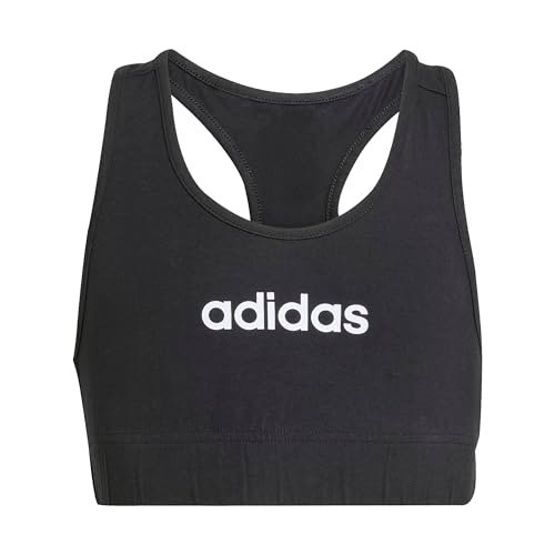 adidas Dziewczynki ESSENTIALS BRA TOP, black/white, 9-10 Years