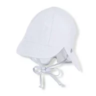 Czapki damskie - Sterntaler Czapka dziecięca z daszkiem i ochrona kark kapelusz dla dzieci, Biały (Weiss 500), 41 (Taglia unica: 41) - miniaturka - grafika 1