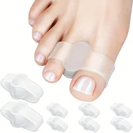Inne - TEMU Zestaw 4 separatory do palców z silikonu - Antypoślizgowe, bez lateksu separatory palców do prawidłowego ustawienia stóp, miękki i wygodny - miniaturka - grafika 1