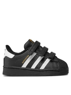adidas Sneakersy Superstar Cf I EF4843 Czarny - Buty dla dziewczynek - miniaturka - grafika 1